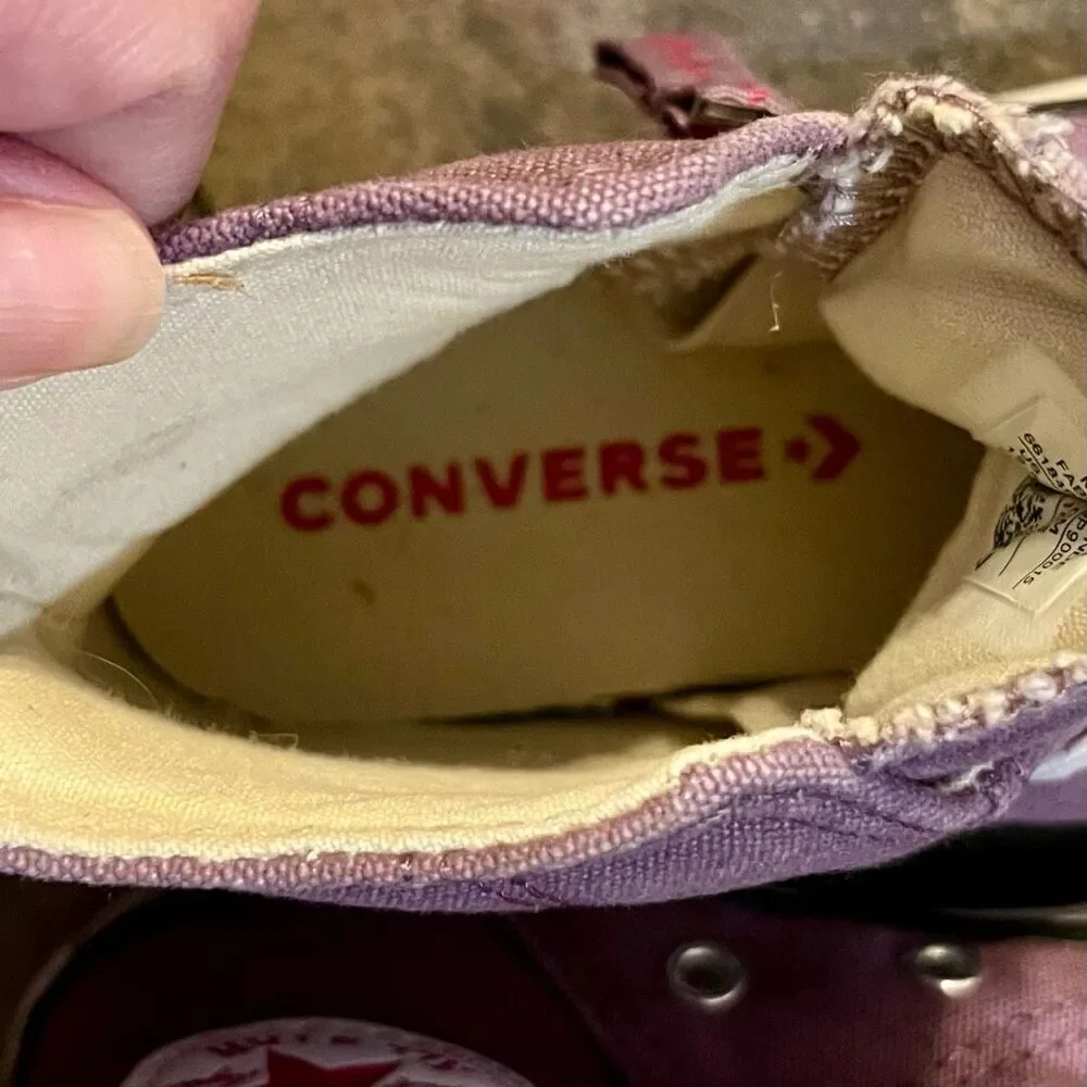 All Star Converse Girl’s Purple Chuck Taylor Zip High Tops 12.5